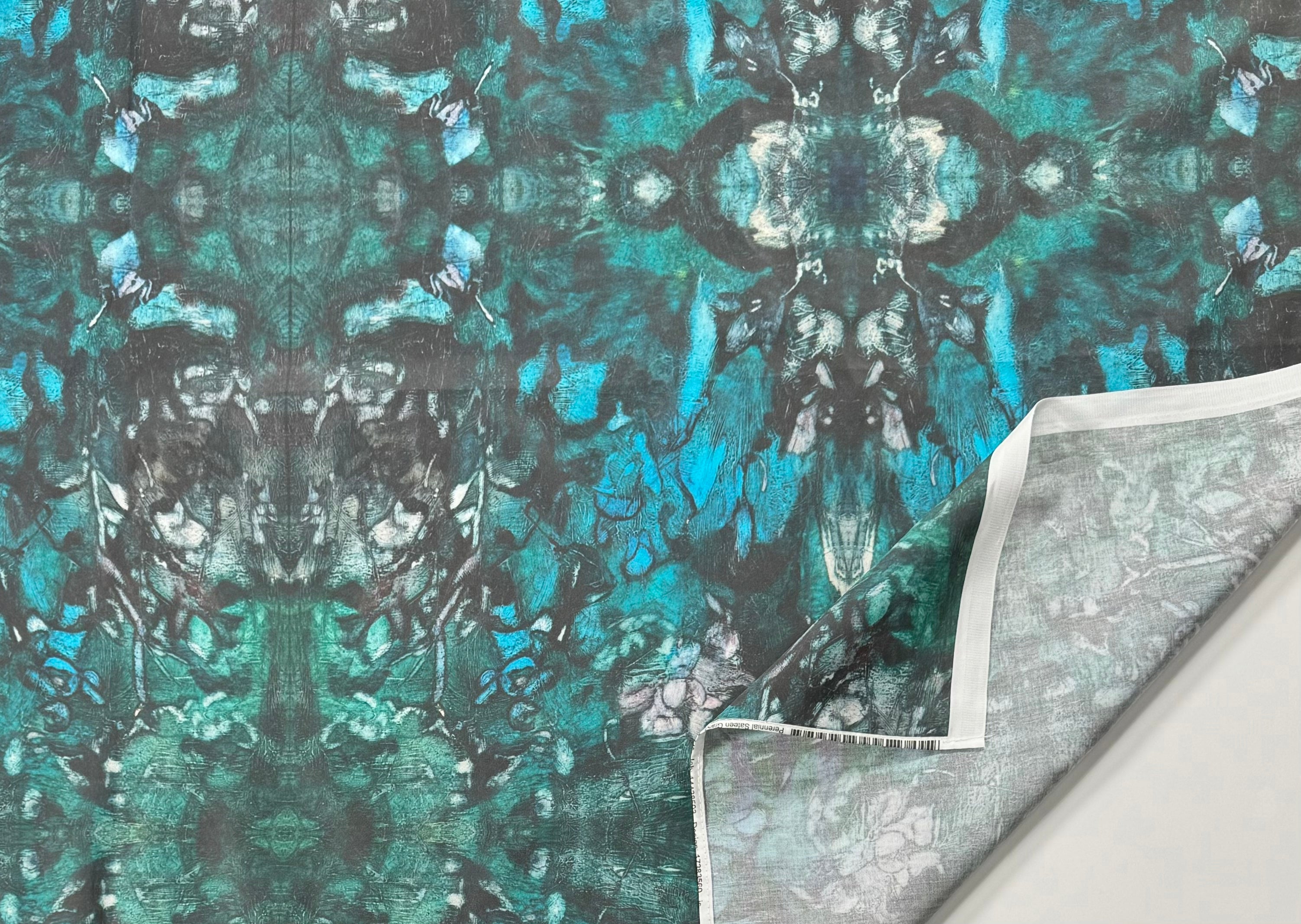 Turquoise Leaves Fabric