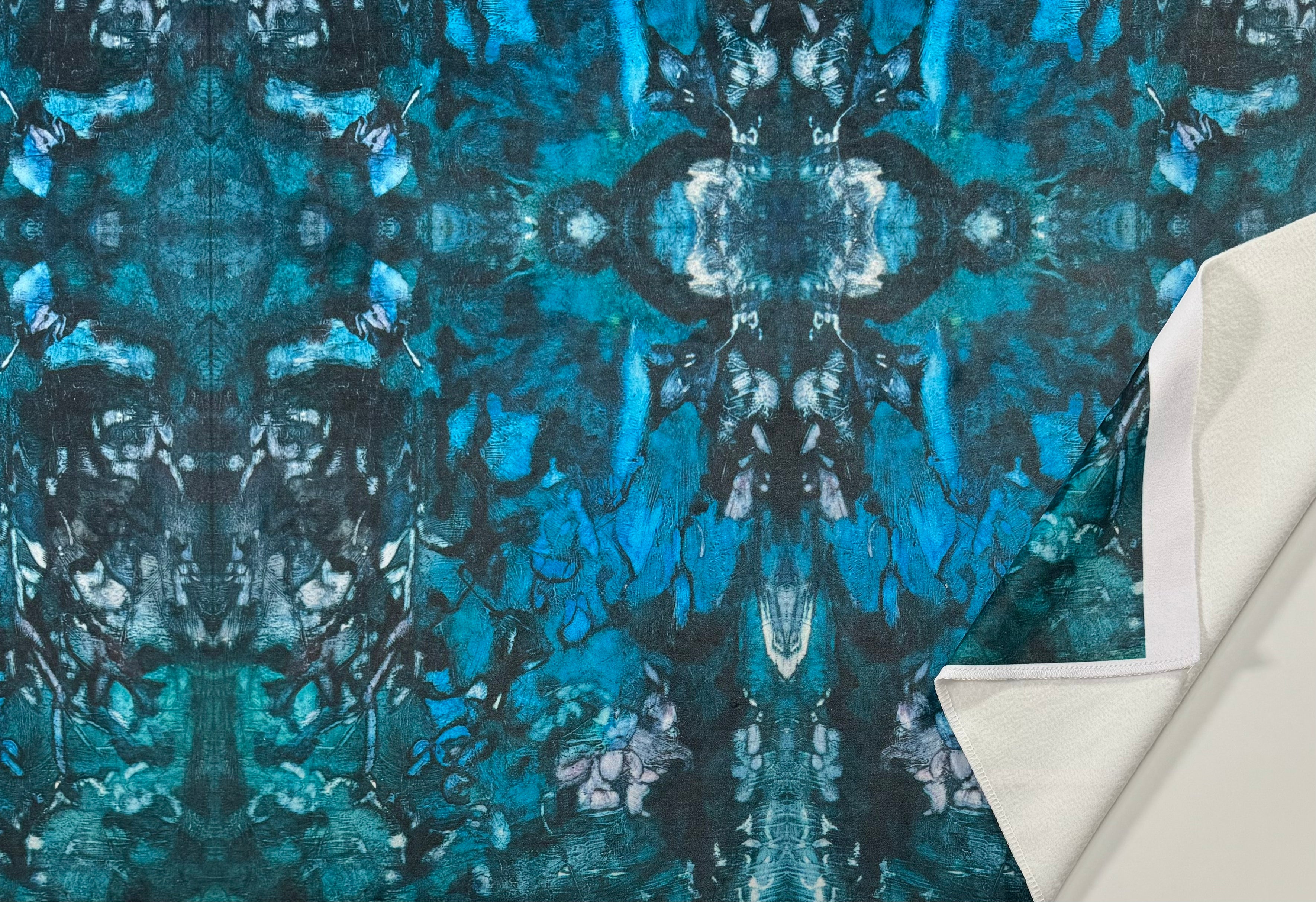 Turquoise Leaves Fabric