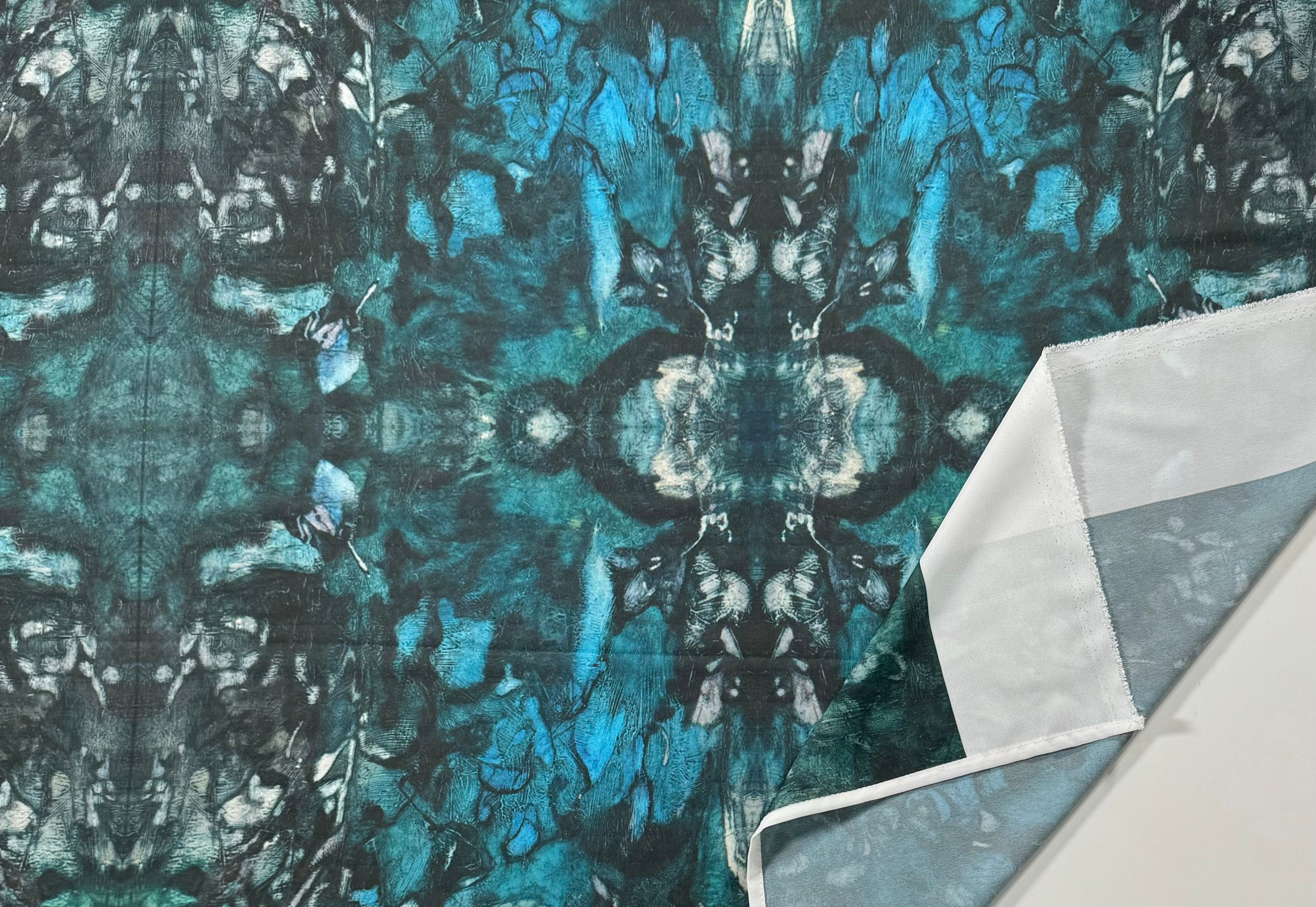 Turquoise Leaves Fabric