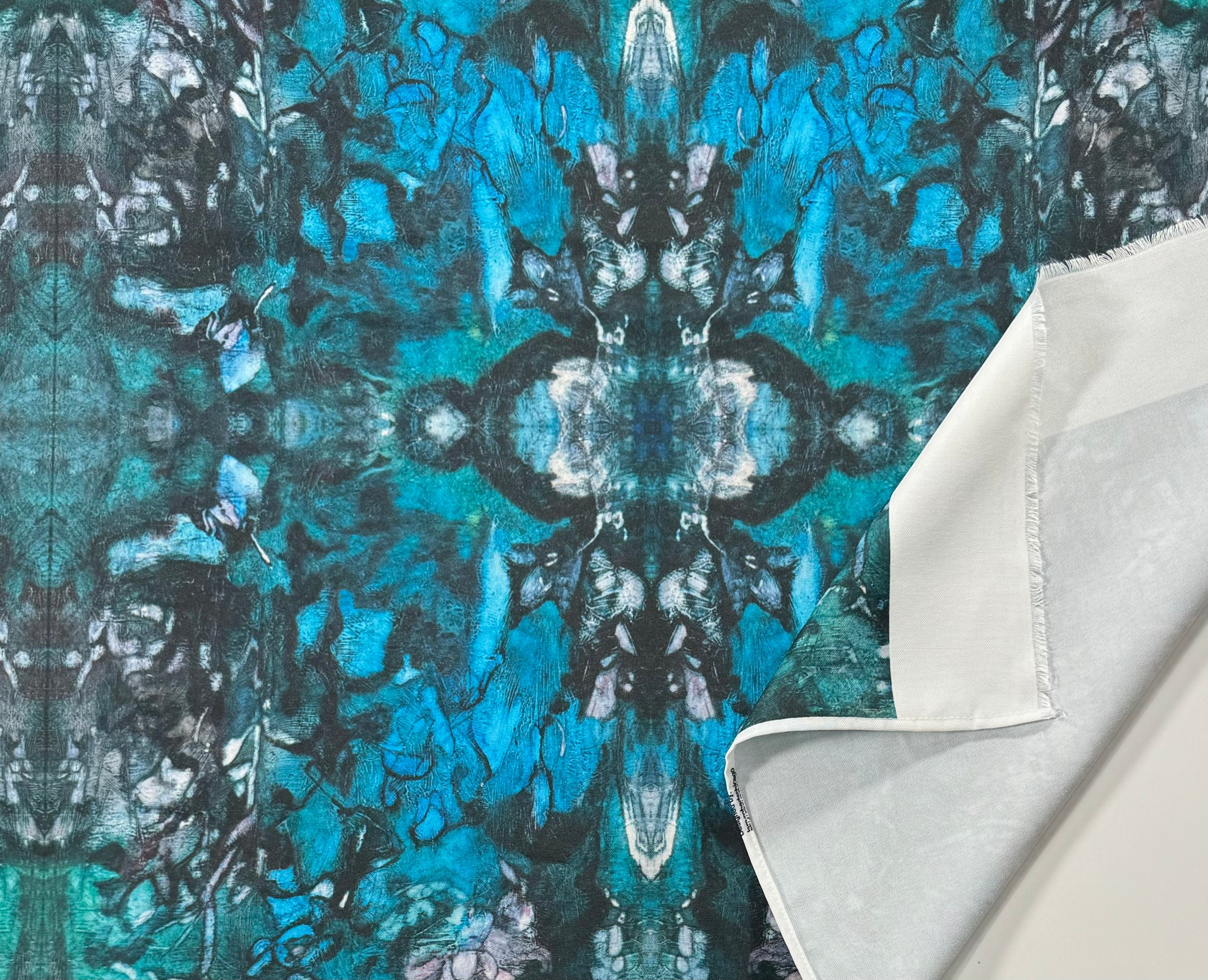 Turquoise Leaves Fabric
