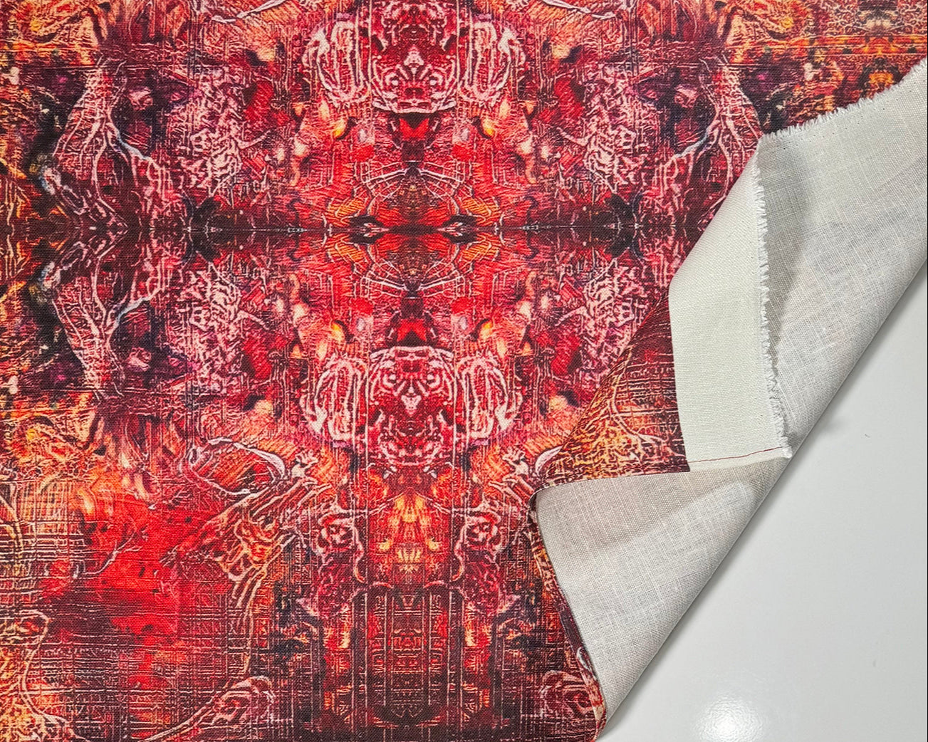 Red Nights Fabric