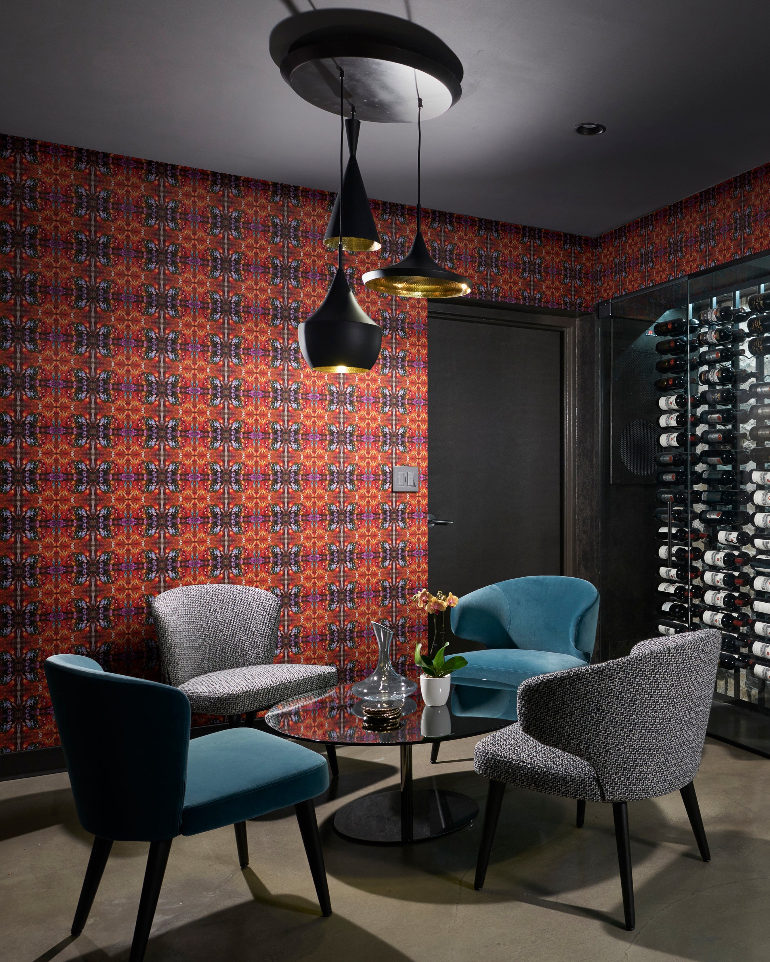 Orange Burst Wallcovering