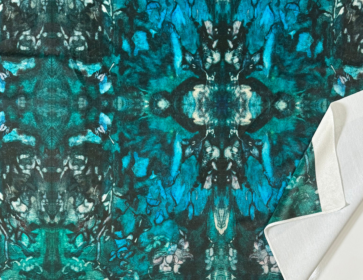 Turquoise Leaves Fabric