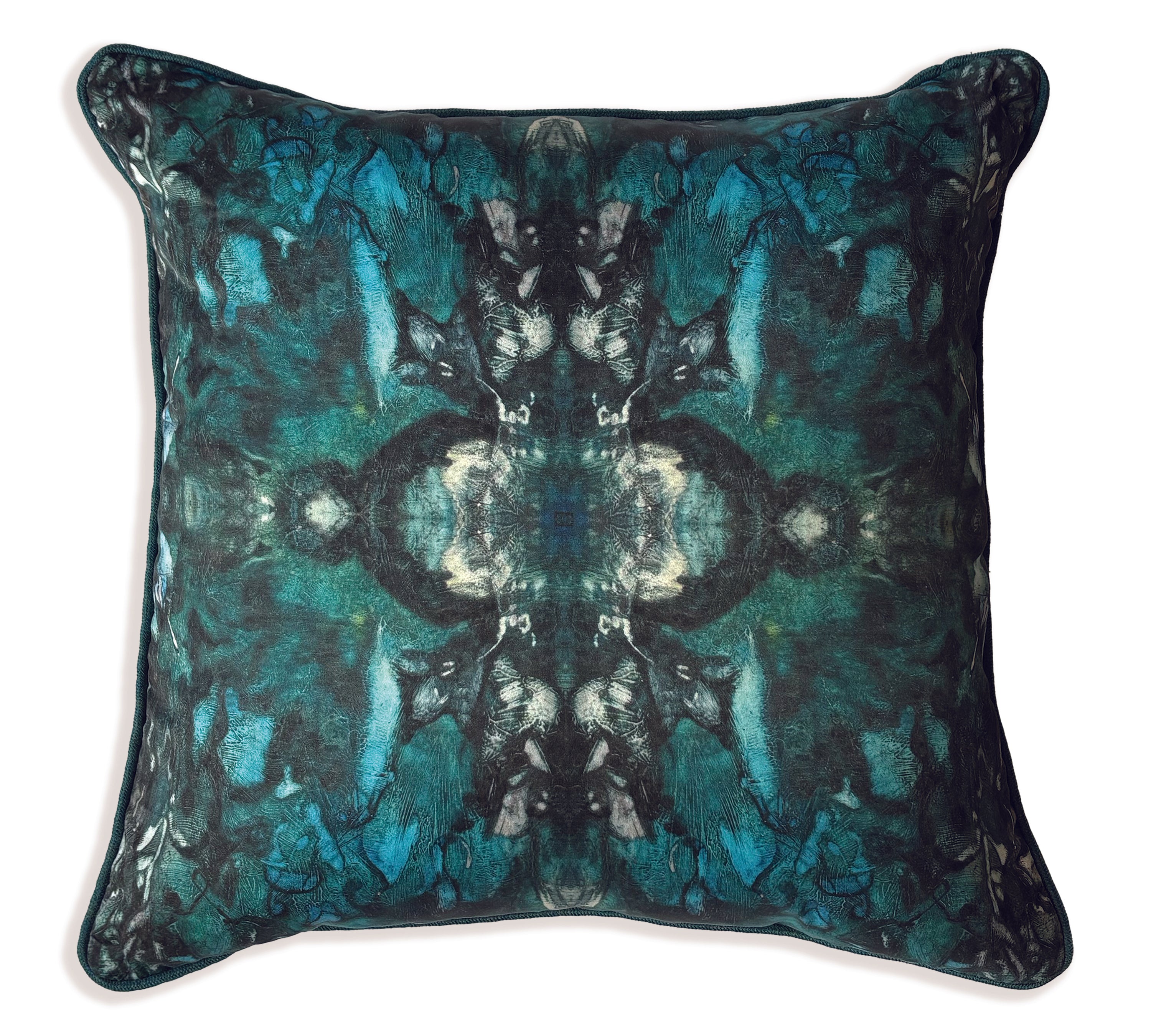Turquoise Leaves Pillows